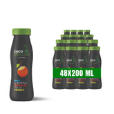 Coco Hydrate 100% Pure Tender Coconut Water, 48x200ml Bottles, Electrolyte Boost